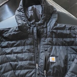Carhartt Black Quilted Hooded Jacket